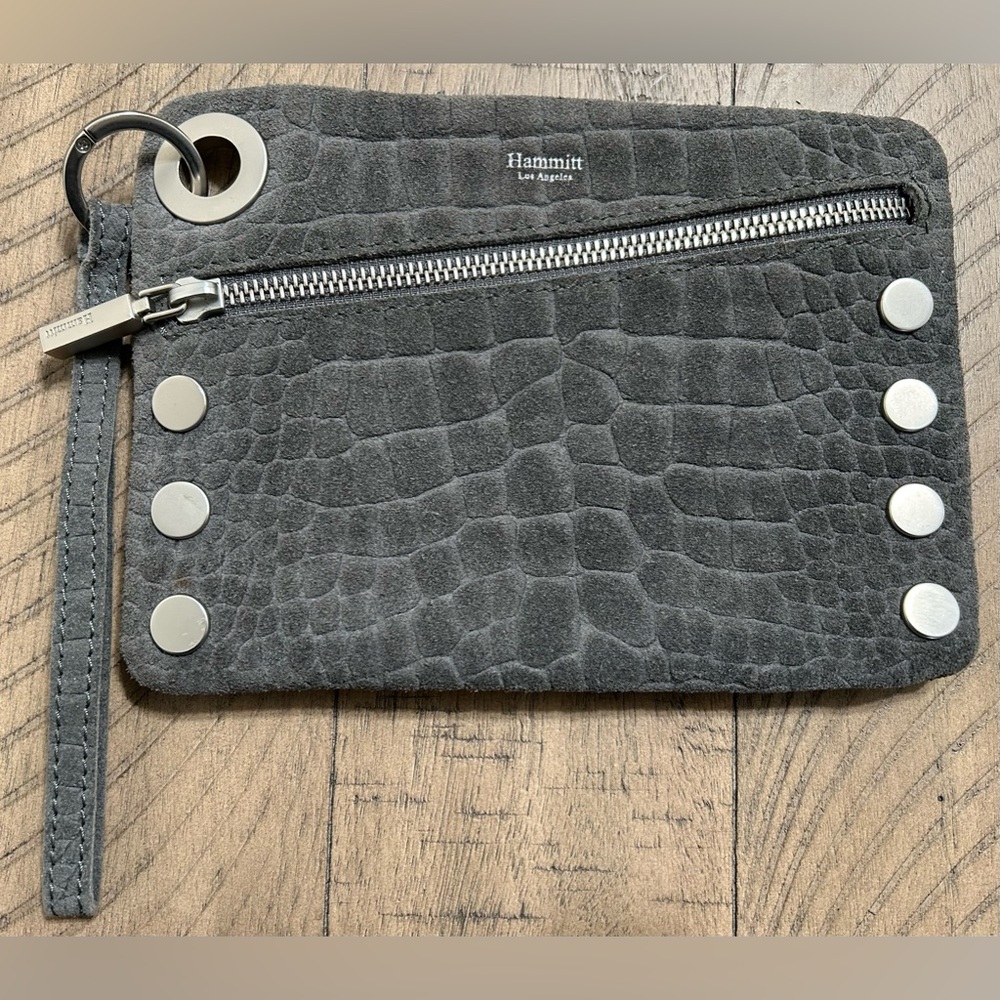 EUC - Nash brushed suede grey and silver